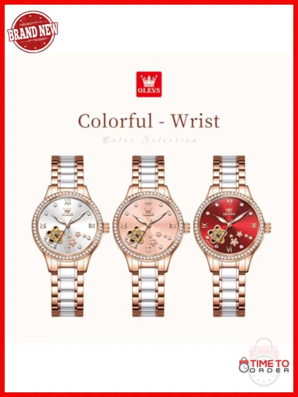 Automatic Self Winding Dress Watch Ceramic Strap